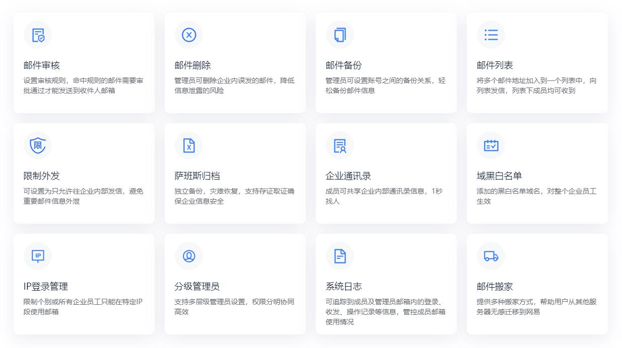 网易企业邮箱的邮件审核功能是一种安全控制措施，可以帮助企业管理员对员工发送的邮件进行审核和控制。通过开启邮件审核功能，企业管理员可以在员工发送邮件之前对其进行审核，确保邮件内容符合企业的安全和管理要求。